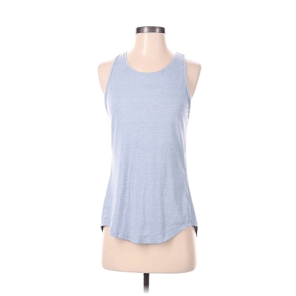 Athleta Yogini Athletic Tank Strappy Back Light Heather Blue Size XS - Picture 2 of 8